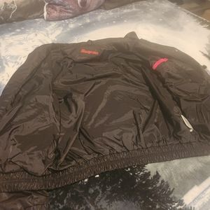 Snap-on jacket large red & black